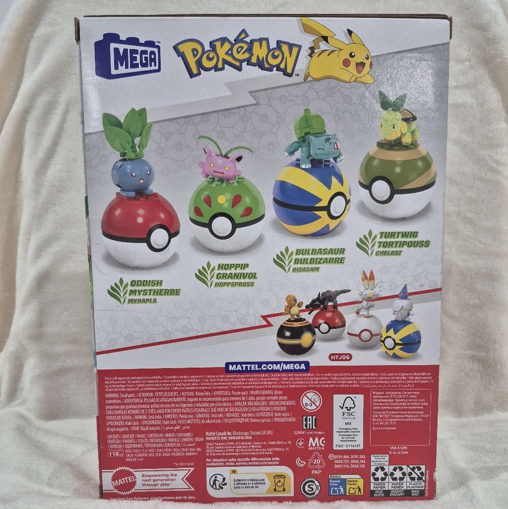 Pokémon MEGA Building Toys Set Grass-Type Trainer Team - Building Block Toys
